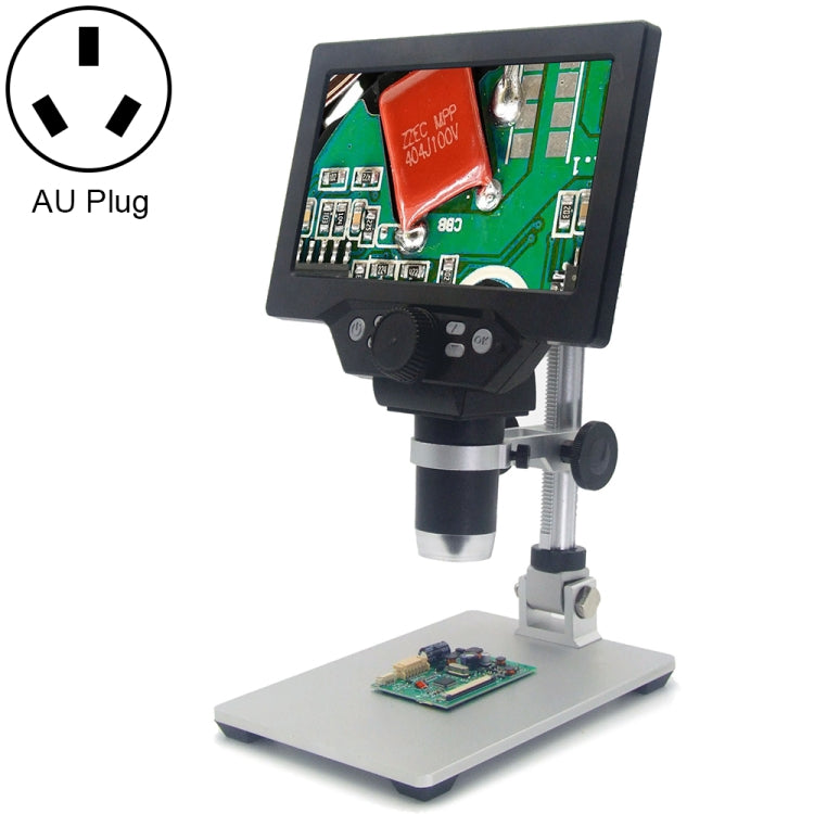 G1200 7 inch LCD Screen 1200X Portable Electronic Digital Desktop Stand Microscope, AU Plug - Digital Microscope by buy2fix | Online Shopping UK | buy2fix