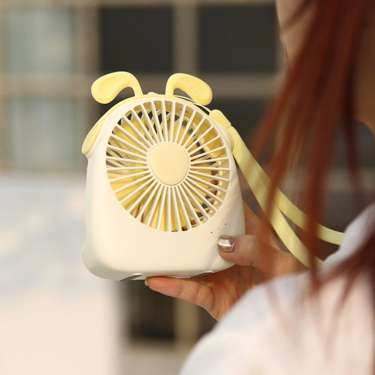 WT-F14 1200 mAh Dog Shape Mini Portable Fan with 3 Speed Control(White) - Consumer Electronics by buy2fix | Online Shopping UK | buy2fix