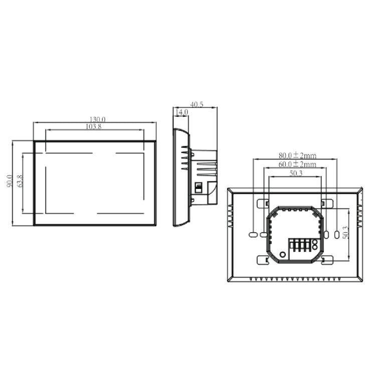 BHT-8000-GALW Control Water Heating Energy-saving and Environmentally-friendly Smart Home Negative Display LCD Screen Round Room Thermostat with WiFi(Black) - Consumer Electronics by buy2fix | Online Shopping UK | buy2fix