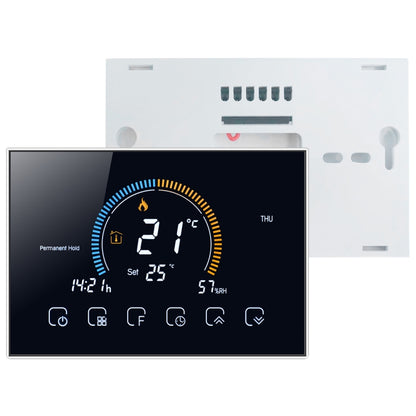 BHT-8000-GC Controlling Water/Gas Boiler Heating Energy-saving and Environmentally-friendly Smart Home Negative Display LCD Screen Round Room Thermostat without WiFi(Black) - Consumer Electronics by buy2fix | Online Shopping UK | buy2fix