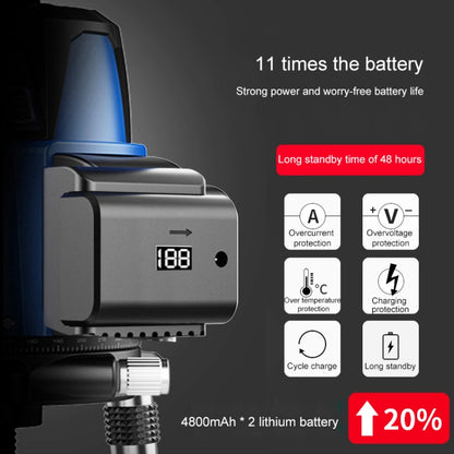 MBOOS LD Blue Light 2 Line Outdoor Laser Level Instrument with Suitcase & 1m Tripod - Consumer Electronics by buy2fix | Online Shopping UK | buy2fix