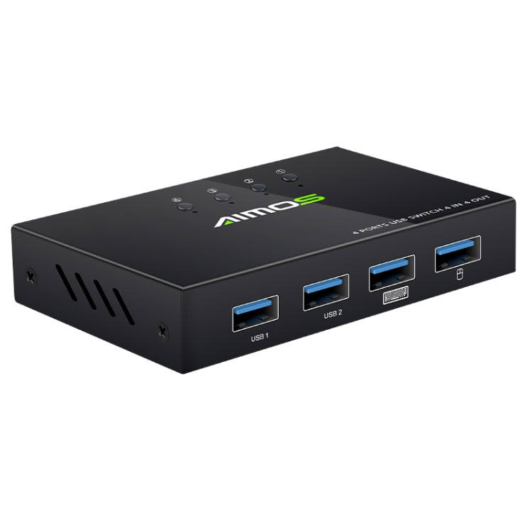 AIMOS AM-KM404K USB2.0 4 In 4 Out Switcher - Switch by buy2fix | Online Shopping UK | buy2fix