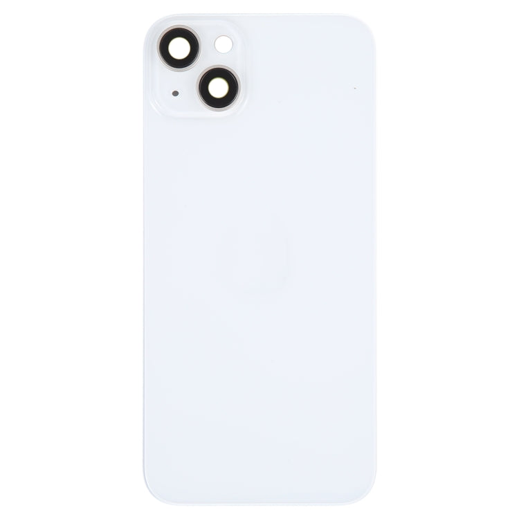 Glass Battery Back Cover with Holder for iPhone 14(White) -  by buy2fix | Online Shopping UK | buy2fix