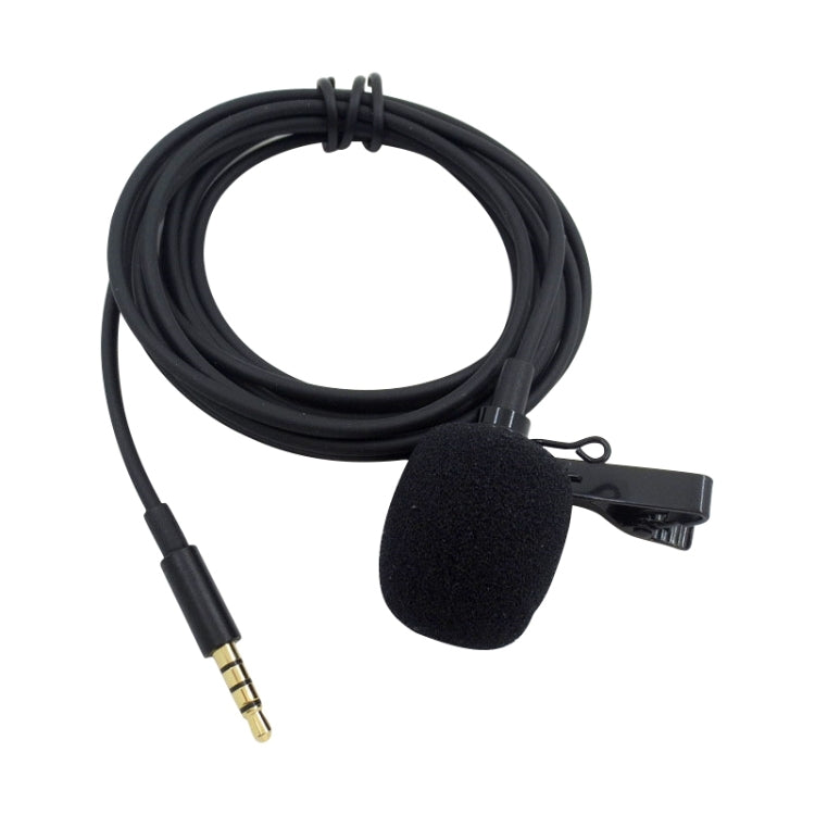 ZS0154 Recording Clip-on Collar Tie Mobile Phone Lavalier Microphone, Cable length: 2.5m (Black) -  by buy2fix | Online Shopping UK | buy2fix