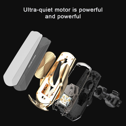 Q2 15W Universal Rotation Infrared Induction Magnetic Car Wireless Charging Mobile Phone Holder with Micro USB + 8 Pin + Type-C / USB-C Magnetic Connector(Silver) - In Car by buy2fix | Online Shopping UK | buy2fix