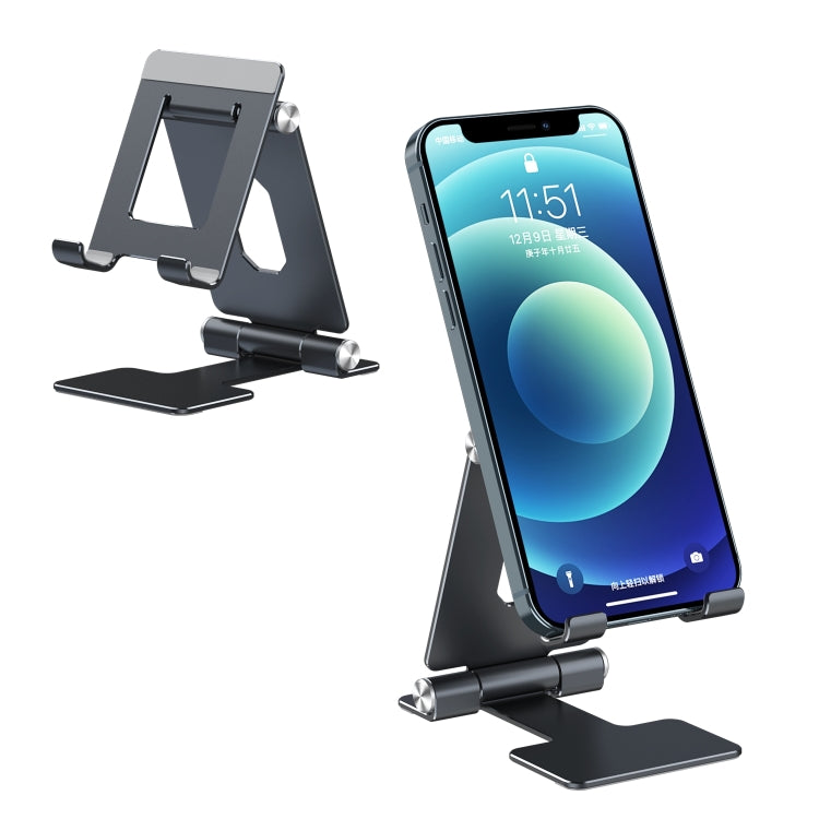 R-JUST SJ13 I-Shape Folding Portable Aluminum Alloy Mobile Phone Holder - Desktop Holder by R-JUST | Online Shopping UK | buy2fix