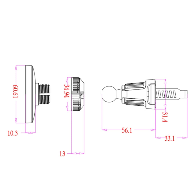 wlons Air Outlet Transparent Magnetic Car Holder - Universal Car Holders by wlons | Online Shopping UK | buy2fix