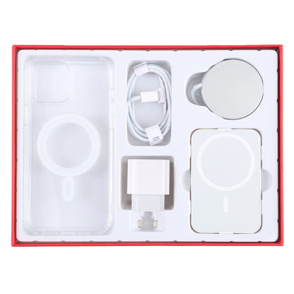 5 in 1 Data Cable + Travel Charger + Wired / Wireless MagSafe Magnetic Wireless Charger + MagSafe Magnetic Phone Case Digital Gift Box Set for iPhone 12 mini, EU Plug(Red) - Apple Accessories by buy2fix | Online Shopping UK | buy2fix