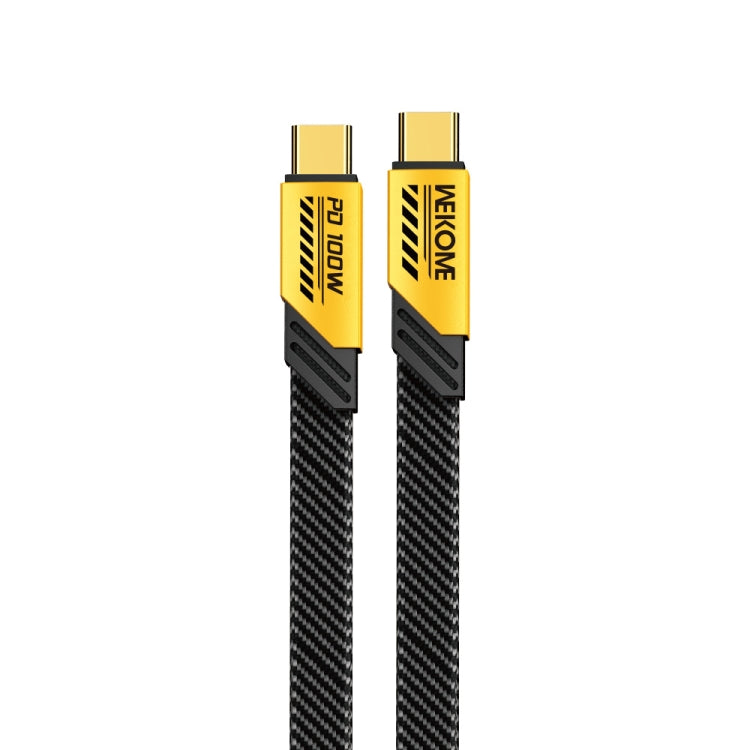 WK WDC-192 Mech Series 100W USB-C/Type-C to USB-C/Type-C Fast Charge Data Cable, Length: 1m(Yellow) -  by WK | Online Shopping UK | buy2fix