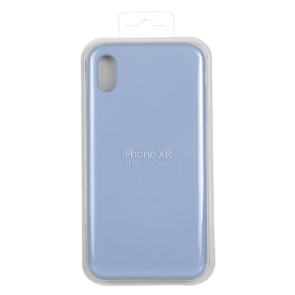 For iPhone XR Four Corners Full Coverage Liquid Silicone Case(Baby Blue) - More iPhone Cases by buy2fix | Online Shopping UK | buy2fix