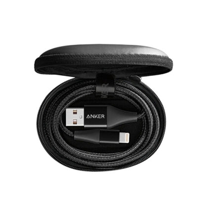 ANKER A8452 Powerline+ II USB to 8 Pin Apple MFI Certificated Nylon Pullable Carts Charging Data Cable, Length: 0.9m(Black) - Apple Accessories by ANKER | Online Shopping UK | buy2fix