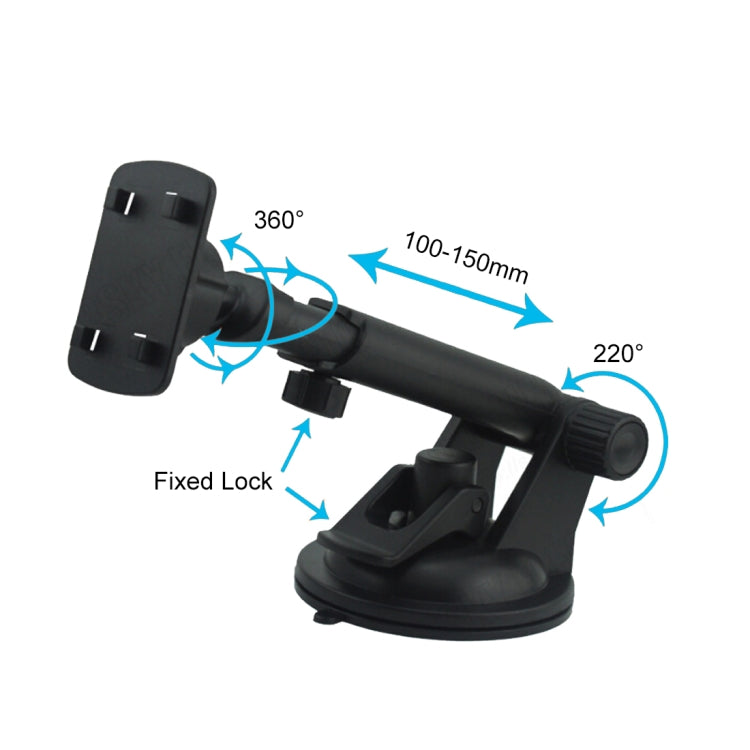 Universal Rotatable Adjustment Car Windshield Mobile Phone Holder with Suction Cup (Black) - Car Holders by buy2fix | Online Shopping UK | buy2fix