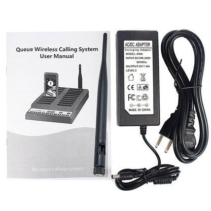 QC100 999 Channel Restaurant Wireless Paging Queuing Calling System with 20 Call Coaster Pagers, EU Plug - Security by buy2fix | Online Shopping UK | buy2fix