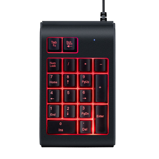 MC Saite 529 19 Keys Wired Three-color Backlight Numeric Keyboard - Wired Keyboard by MC Saite | Online Shopping UK | buy2fix