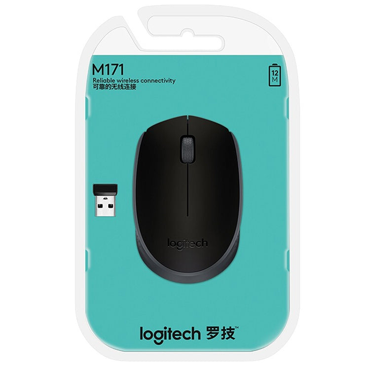 Logitech M171 1000DPI USB Wireless Mouse with 2.4G Receiver (Black) - Wireless Mice by Logitech | Online Shopping UK | buy2fix