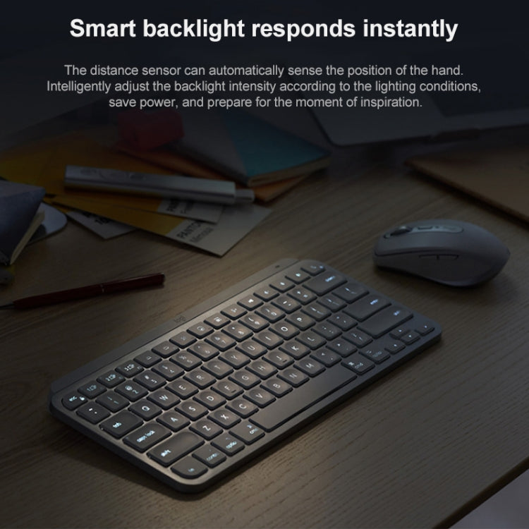 Logitech MX Keys Mini Mac Version Wireless Bluetooth Ultra-thin Smart Backlit Keyboard (Grey) - Wireless Keyboard by Logitech | Online Shopping UK | buy2fix