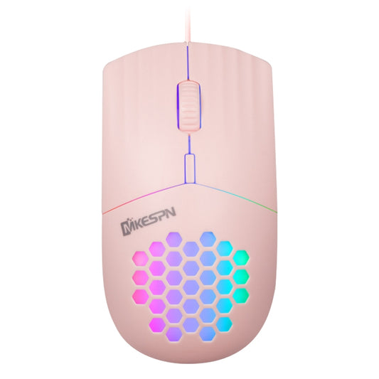 MKESPN SXS-838 Type-C Interface RGB Hollow Wired Mouse(Pink) - Wired Mice by MKESPN | Online Shopping UK | buy2fix