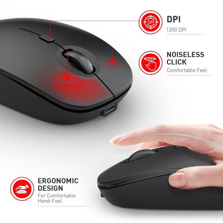 MKESPN 859 2.4G Wireless Mouse (Black) - Wireless Mice by MKESPN | Online Shopping UK | buy2fix