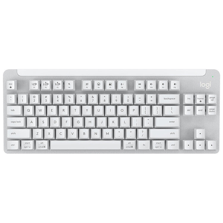 Logitech K855 Wireless Bluetooth Dual Mode Silent Mechanical Keyboard (White) - Wireless Keyboard by Logitech | Online Shopping UK | buy2fix