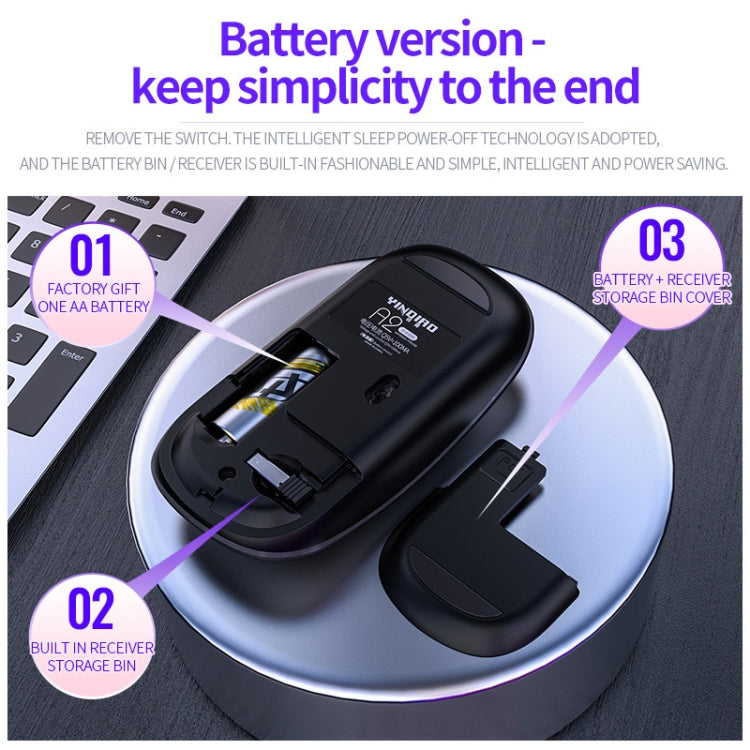 YINDIAO A2 2.4GHz 1600DPI 3-modes Adjustable Wireless Silent Mouse, Battery Powered(Black) - Computer & Networking by YINDIAO | Online Shopping UK | buy2fix