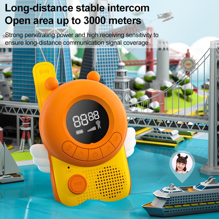 adj-847 Cartoon Bee-shaped Children Walkie-talkie Wireless 3km Call Outdoor Parent-child Interactive Toy with Flashlight & Anti-lost Lanyard (Yellow) - Consumer Electronics by buy2fix | Online Shopping UK | buy2fix