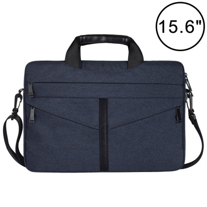 15.6 inch Breathable Wear-resistant Fashion Business Shoulder Handheld Zipper Laptop Bag with Shoulder Strap (Navy Blue) - 14.1 inch by buy2fix | Online Shopping UK | buy2fix