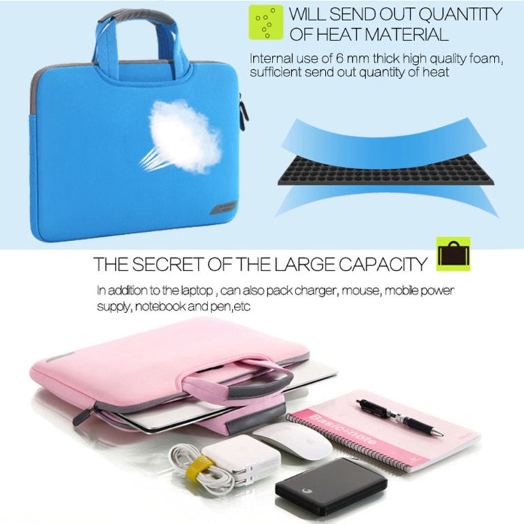 12 inch Portable Air Permeable Handheld Sleeve Bag for MacBook, Lenovo and other Laptops, Size:32x21x2cm(Magenta) - 12.1 inch by buy2fix | Online Shopping UK | buy2fix