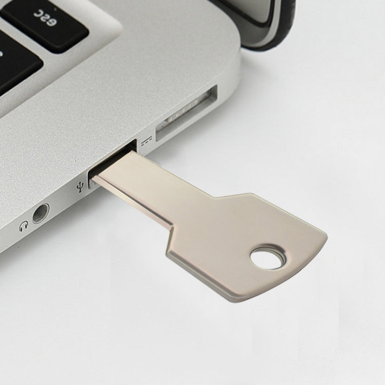 128MB USB 2.0 Metal Key Shape USB Flash Disk - USB Flash Drives by buy2fix | Online Shopping UK | buy2fix