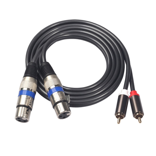 366156-15 2 RCA Male to 2 XLR 3 Pin Female Audio Cable, Length: 1.5m - Consumer Electronics by buy2fix | Online Shopping UK | buy2fix