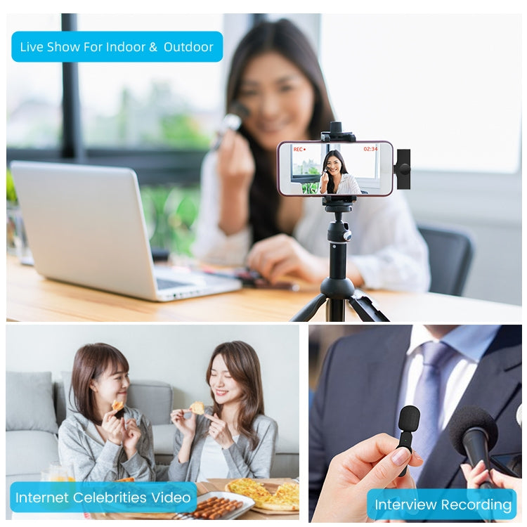 EP033T USB-C / Type-C Interface Lavalier Wireless Radio Microphone - Consumer Electronics by buy2fix | Online Shopping UK | buy2fix