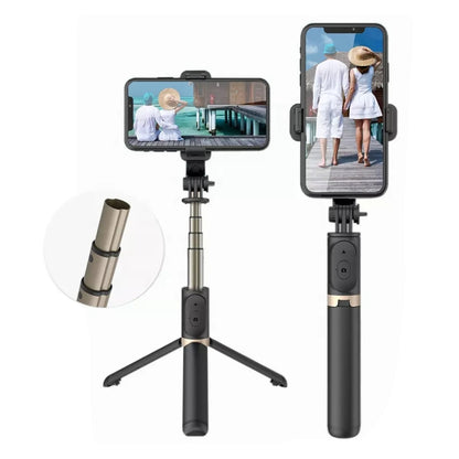 Q03 Bluetooth Remote Control Tripod Selfie Stick Phone Holder (Black) - Consumer Electronics by buy2fix | Online Shopping UK | buy2fix