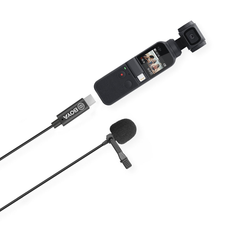 BOYA BY-M3-OP Professional Clip-On Digital Broadcast Condenser Microphone for DJI OSMO Pocket - Consumer Electronics by BOYA | Online Shopping UK | buy2fix