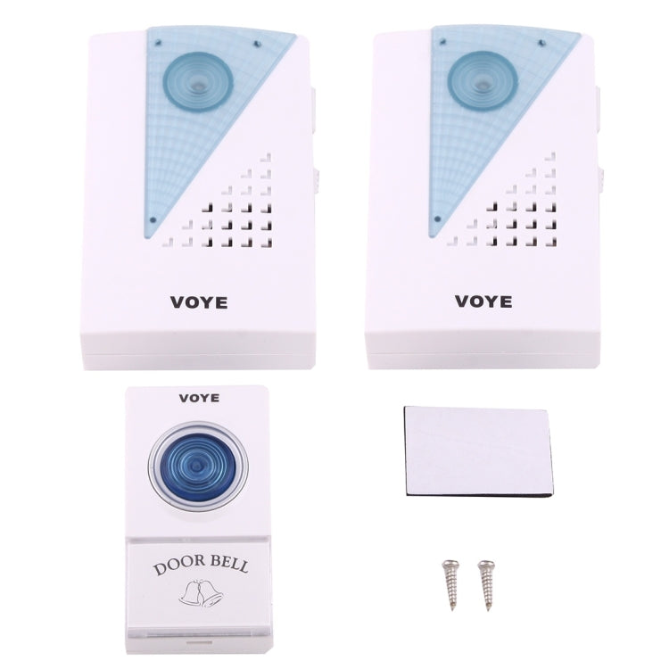 VOYE V001A2 Wireless Smart Music LED Home Doorbell with Dual Receiver, Remote Control Distance: 120m (Open Air) - Security by VOYE | Online Shopping UK | buy2fix