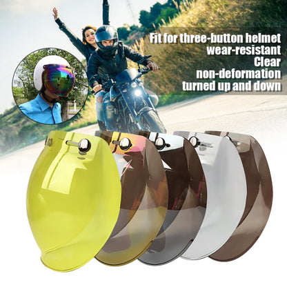 Soman Motorcycle Bubble Visor Open Face Helmet Visor Helmet Windshield Shield with Transparent Frame(Light Smoke) - Helmets by SOMAN | Online Shopping UK | buy2fix