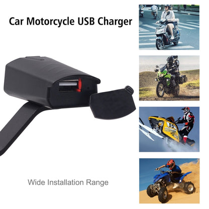 Motorcycle Waterproof DC 8-32V 5V / 1.2A Rearview Mirror USB Phone Charger Adapter, with Indicator Light - Battery Charger by buy2fix | Online Shopping UK | buy2fix