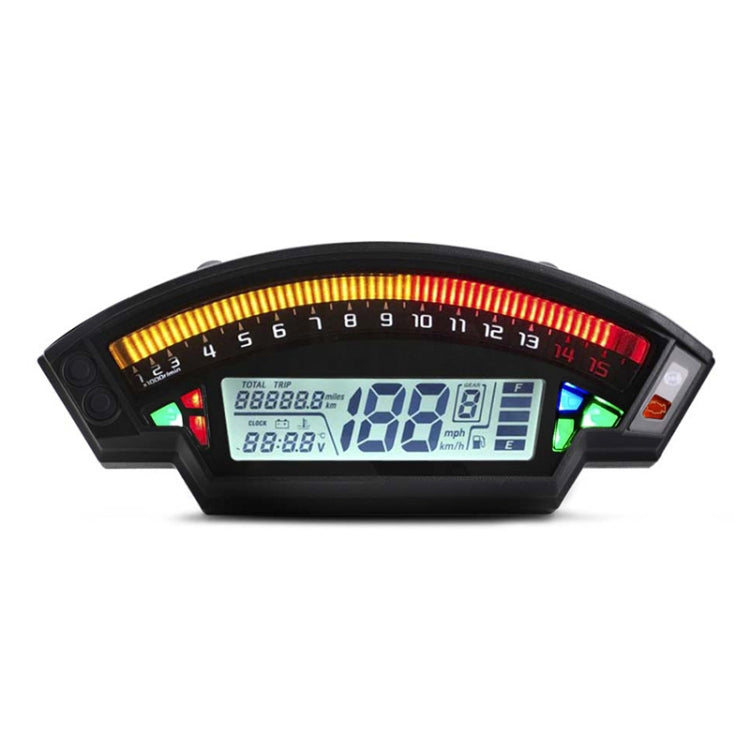 Speedpark Motorcycle LCD TFT Digital Speedometer 14000RPM 6 Gear Backlight Motorcycle Odometer for 1,2,4 Cylinders Meter - Electrical Instruments by Speedpark | Online Shopping UK | buy2fix