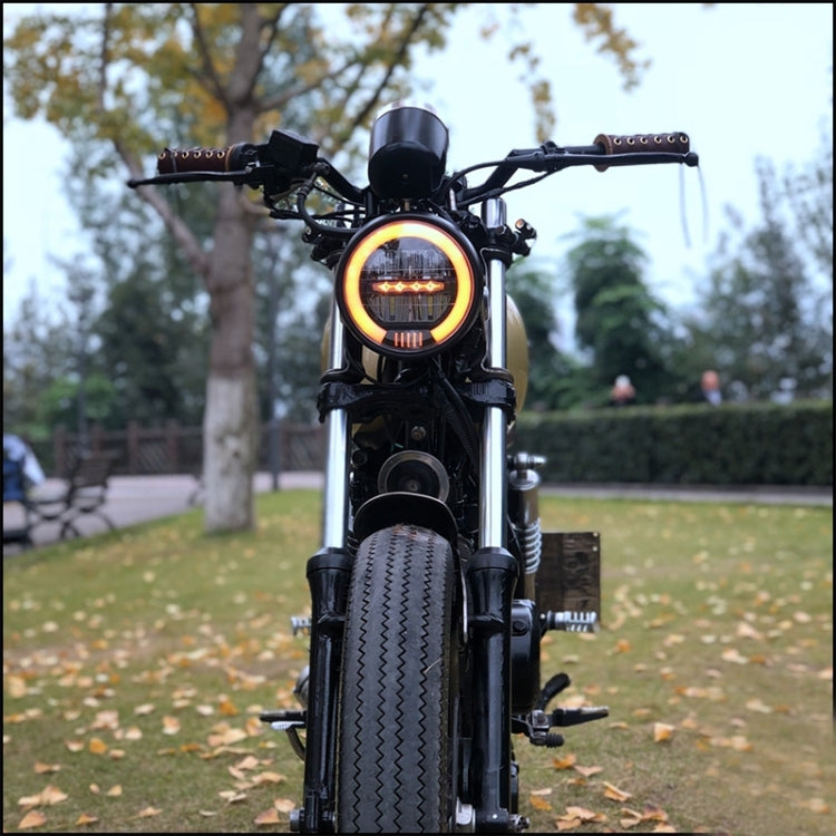 Motorcycle 5.75 inch Harley Headlight Retro Lamp LED Light Modification Accessories (Yellow) - Headlights by buy2fix | Online Shopping UK | buy2fix