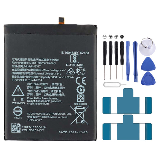 HE317 Li-ion Polymer Battery for Nokia 6 TA-1000 TA-1003 TA-1021 TA-1025 TA-1033 TA-1039 - For Nokia by buy2fix | Online Shopping UK | buy2fix