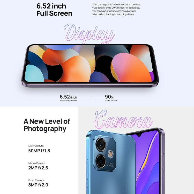 [HK Warehouse] Ulefone Note 16 Pro, 8GB+256GB, Dual Back Cameras, Face ID & Side Fingerprint Identification, 4400mAh Battery, 6.52 inch Android 13 Unisoc T606 Octa Core up to 1.6GHz, Network: 4G, Dual SIM, OTG (Purple) - Ulefone by Ulefone | Online Shopping UK | buy2fix