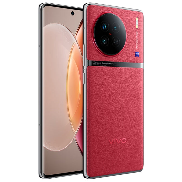 vivo X90 5G, 50MP Camera, 8GB+256GB, Triple Back Cameras, Screen Fingerprint Identification / Face ID, 4810mAh Battery, 6.78 inch Android 13.0 OriginOS 3 MediaTek Dimensity 9200 Octa Core up to 3.05GHz, NFC, OTG, Network: 5G, Support Google Play (Red) - vivo by vivo | Online Shopping UK | buy2fix