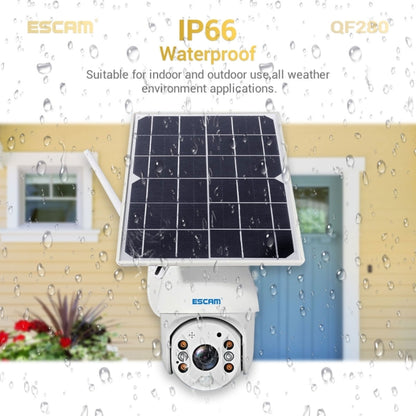 ESCAM QF280 HD 1080P IP66 Waterproof WiFi Solar Panel PT IP Camera with Battery, Support Night Vision / Motion Detection / TF Card / Two Way Audio (White) - Security by ESCAM | Online Shopping UK | buy2fix