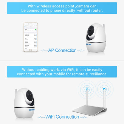 ESCAM PVR008 HD 1080P WiFi IP Camera, Support Motion Detection / Night Vision, IR Distance: 10m, AU Plug - Security by ESCAM | Online Shopping UK | buy2fix