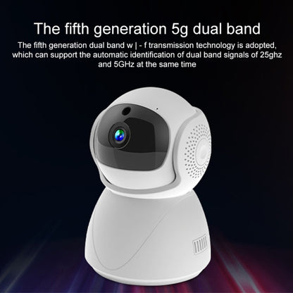 ZAS-5G01 1080P Home 5G WiFi Dual-band Panoramic Camera with 32GB TF Card, Support IR Night Vision & AP Hot Spot & Designated Alarm Area, EU Plug - Security by buy2fix | Online Shopping UK | buy2fix