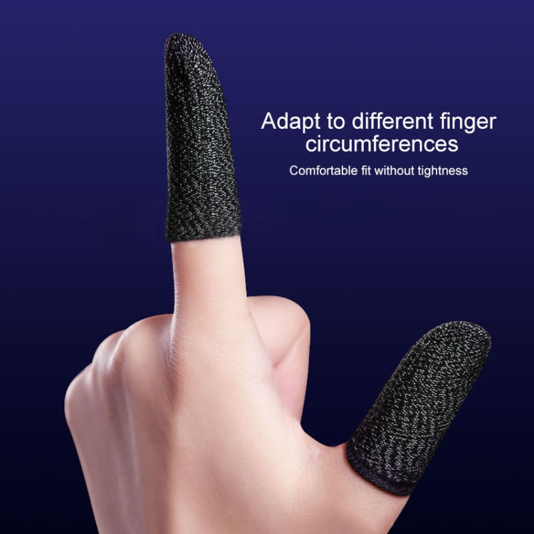 10 PCS Nylon + Conductive Fiber Non-slip Sweat-proof Mobile Phone Game Touch Screen Finger Cover for Thumb / Index Finger(Black) - Gaming Finger Sleeves by buy2fix | Online Shopping UK | buy2fix