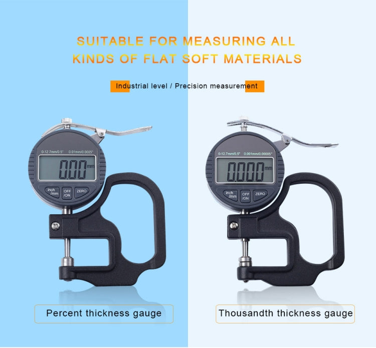 0-25mm Range 30mm Probe Digital Display Percentage Thickness Gauge - Consumer Electronics by buy2fix | Online Shopping UK | buy2fix