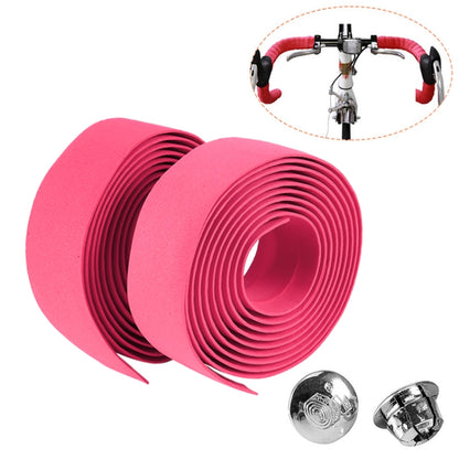 TOSEEK 1 Pair New Cycling Road Bike Sports Bicycle Cork Handlebar Tape Wrap + 2 Bar Plug(Pink) - Outdoor & Sports by TOSEEK | Online Shopping UK | buy2fix