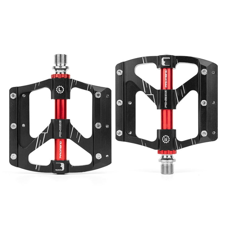 PROMEND PD-M88 1 Pair Mountain Bicycle Aluminum Alloy 3-Bearings Pedals (Black) - Outdoor & Sports by PROMEND | Online Shopping UK | buy2fix