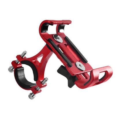 Universal Non-rotatable Aluminum Alloy Fixing Frame Motorcycle Bicycle Mobile Phone Holder (Red) - Holders by buy2fix | Online Shopping UK | buy2fix