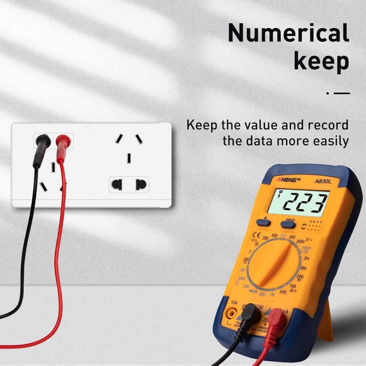 ANENG A830L Handheld Multimeter Household Electrical Instrument(Yellow Blue) - Consumer Electronics by ANENG | Online Shopping UK | buy2fix