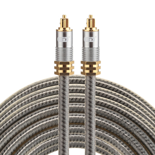 EMK YL-A 8m OD8.0mm Gold Plated Metal Head Toslink Male to Male Digital Optical Audio Cable - Audio Optical Cables by EMK | Online Shopping UK | buy2fix